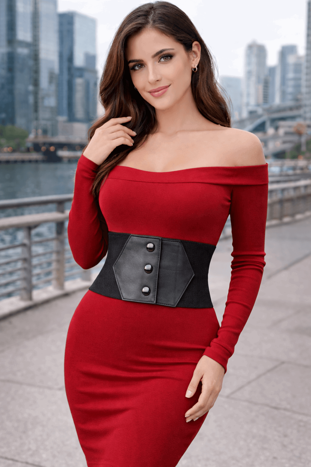 Underbust Black Corset Belt