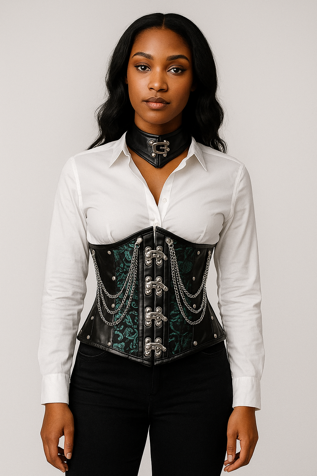 Steampunk Green Brocade Corset Top – Miss Leather Online