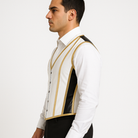 White Latex waist cincher Vest - Mens Corset Vest