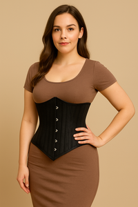 Green Brocade corset top - Under Bust Corset