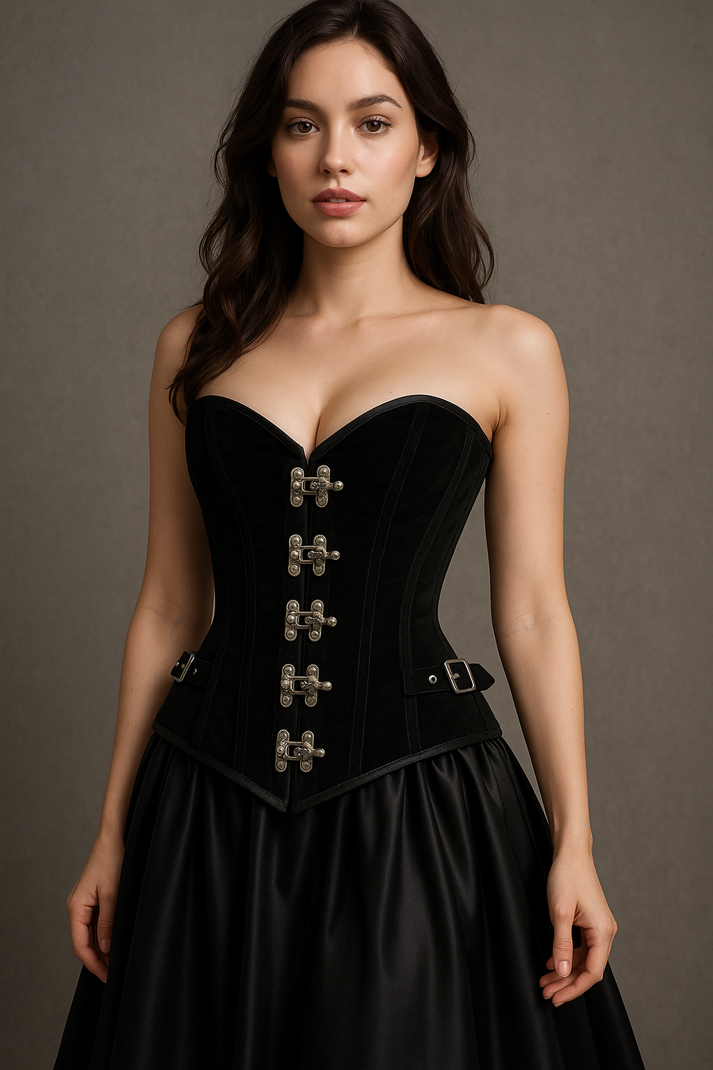 Black Velvet corset Top - Over The Bust
