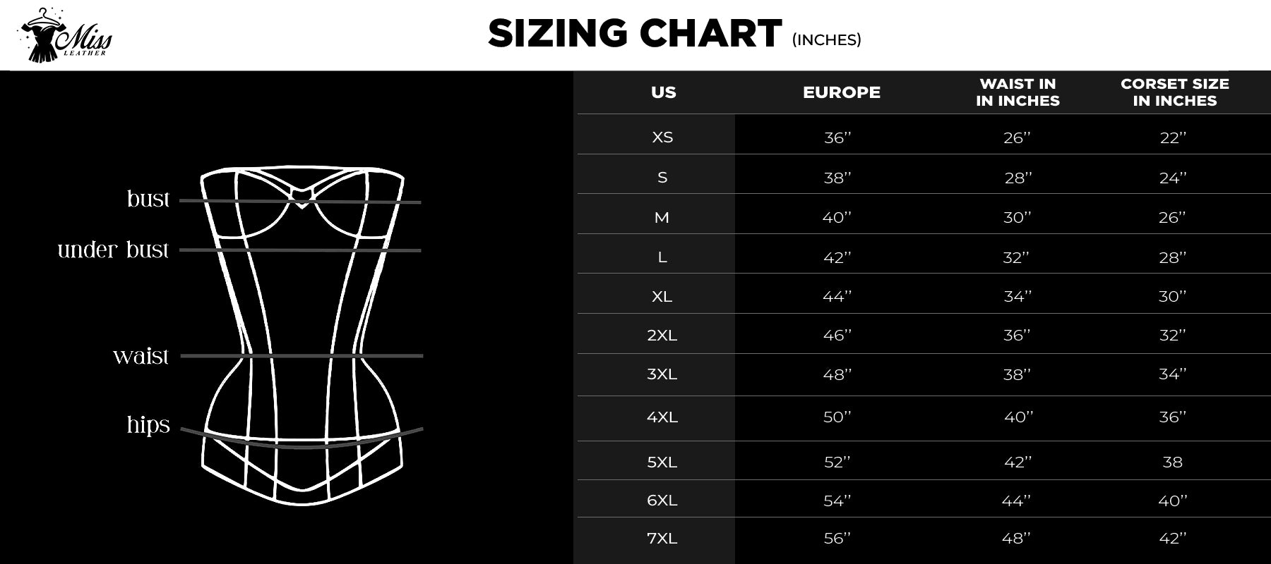 Black Waist trainer short torso - Corset belt