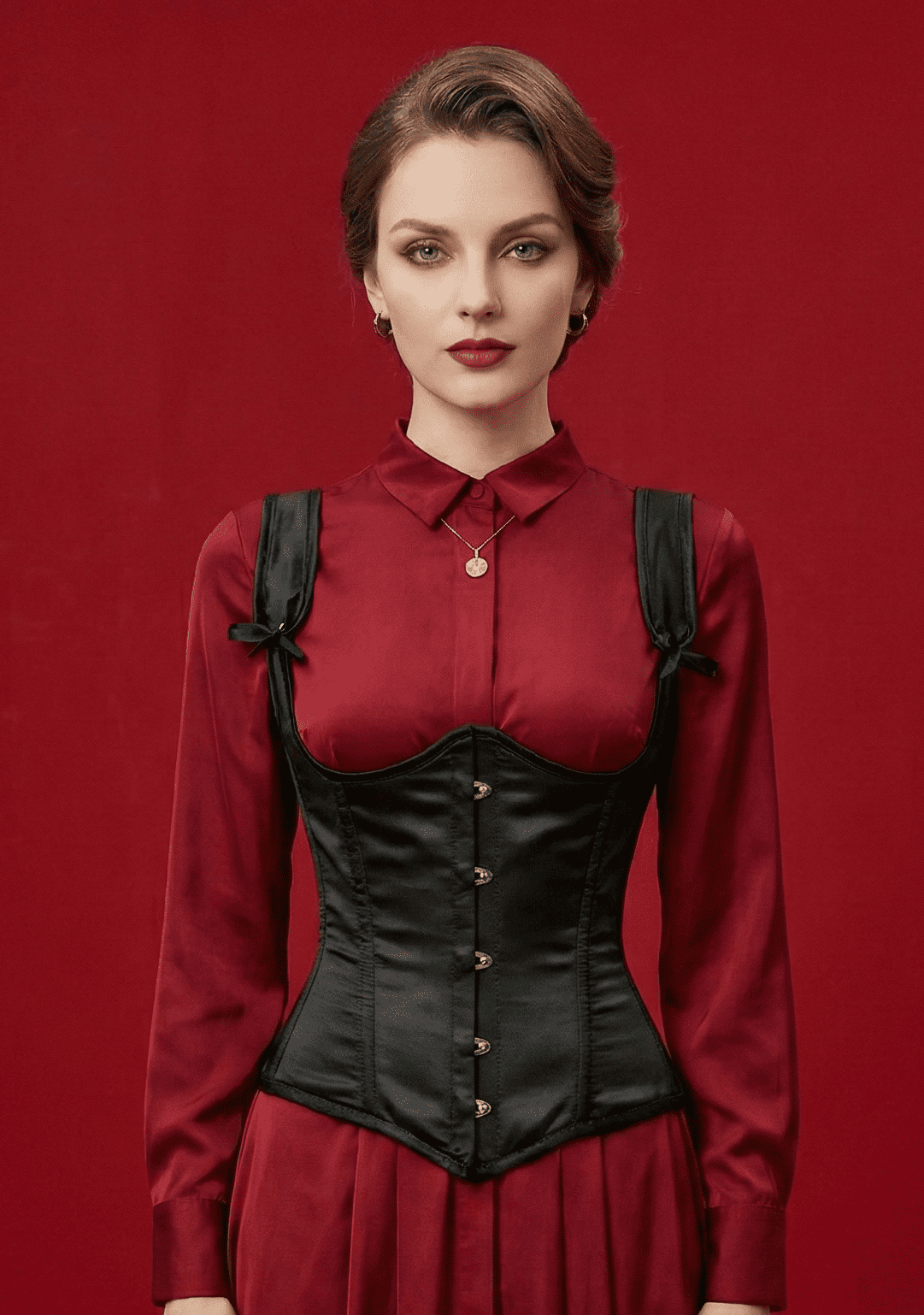 Underbust corset with shoulder straps - Lacing Corset