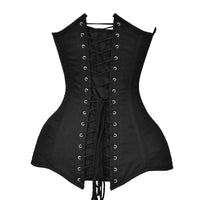 Black Authentic Cotton  Over bust Training Corset