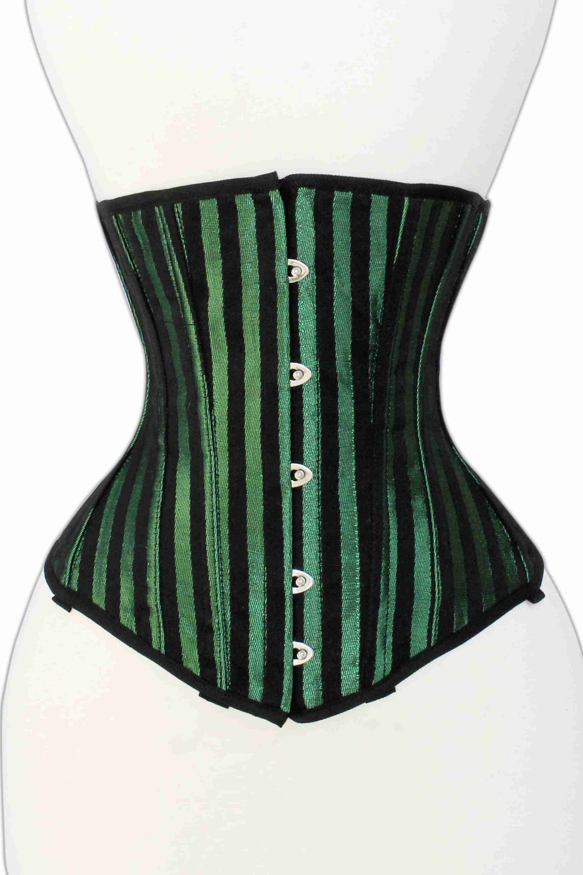 Mid bust Green Lacemade corset
