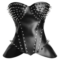 Black Leather  corset top