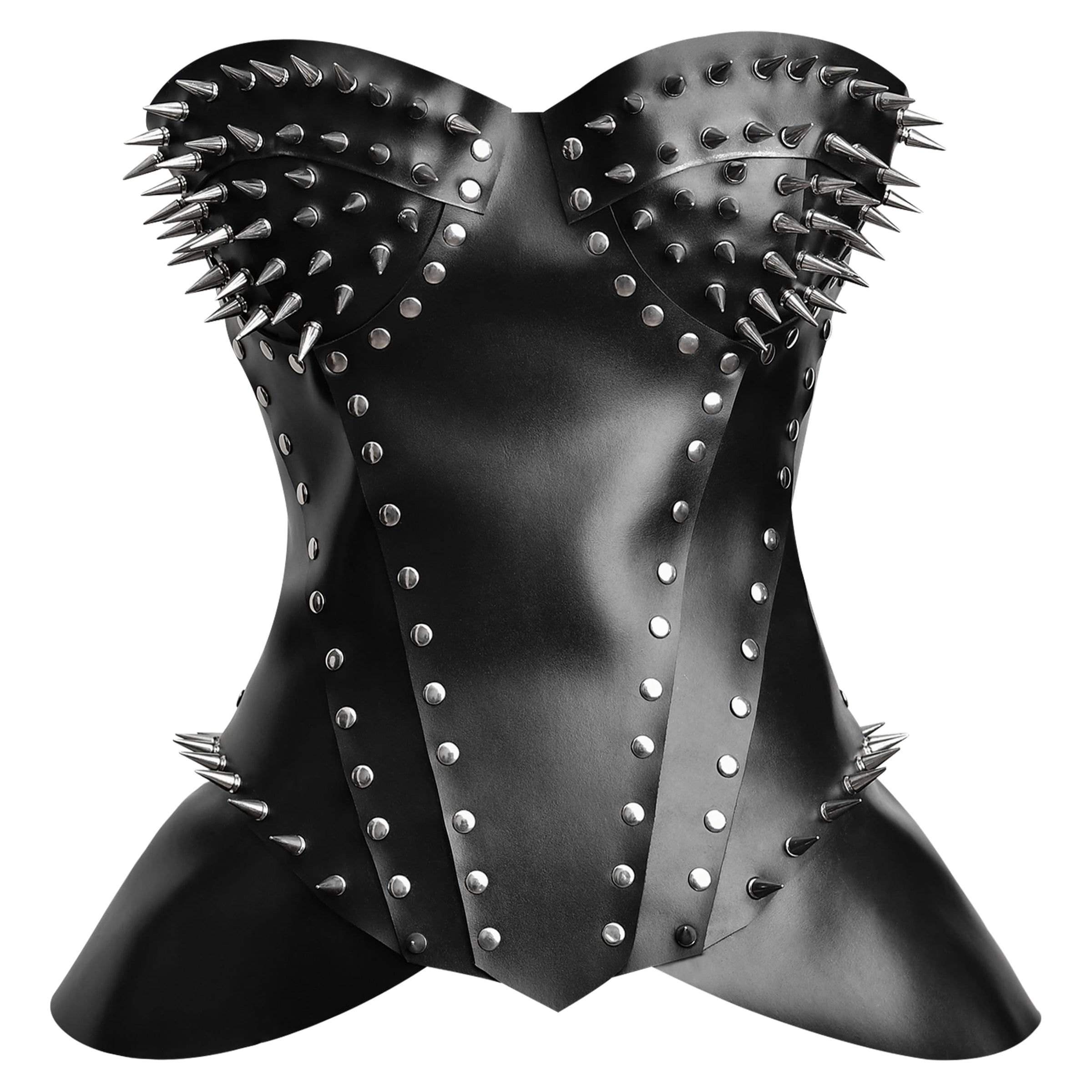 Black Leather  corset top