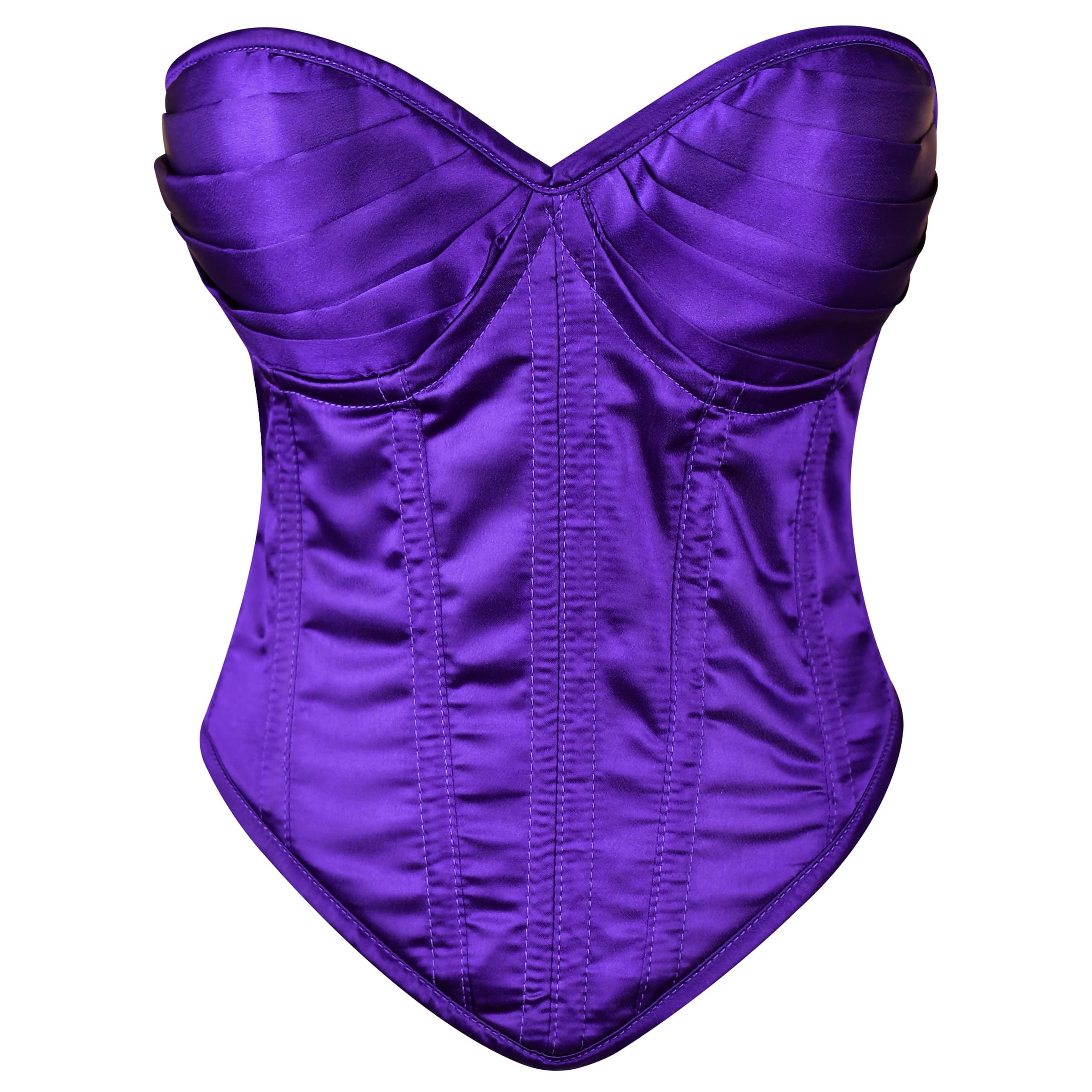 Purple Satin corset top
