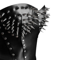 Black Leather  corset top