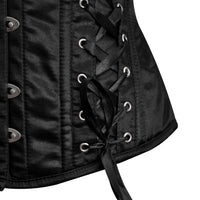 Black Satin Corset Top