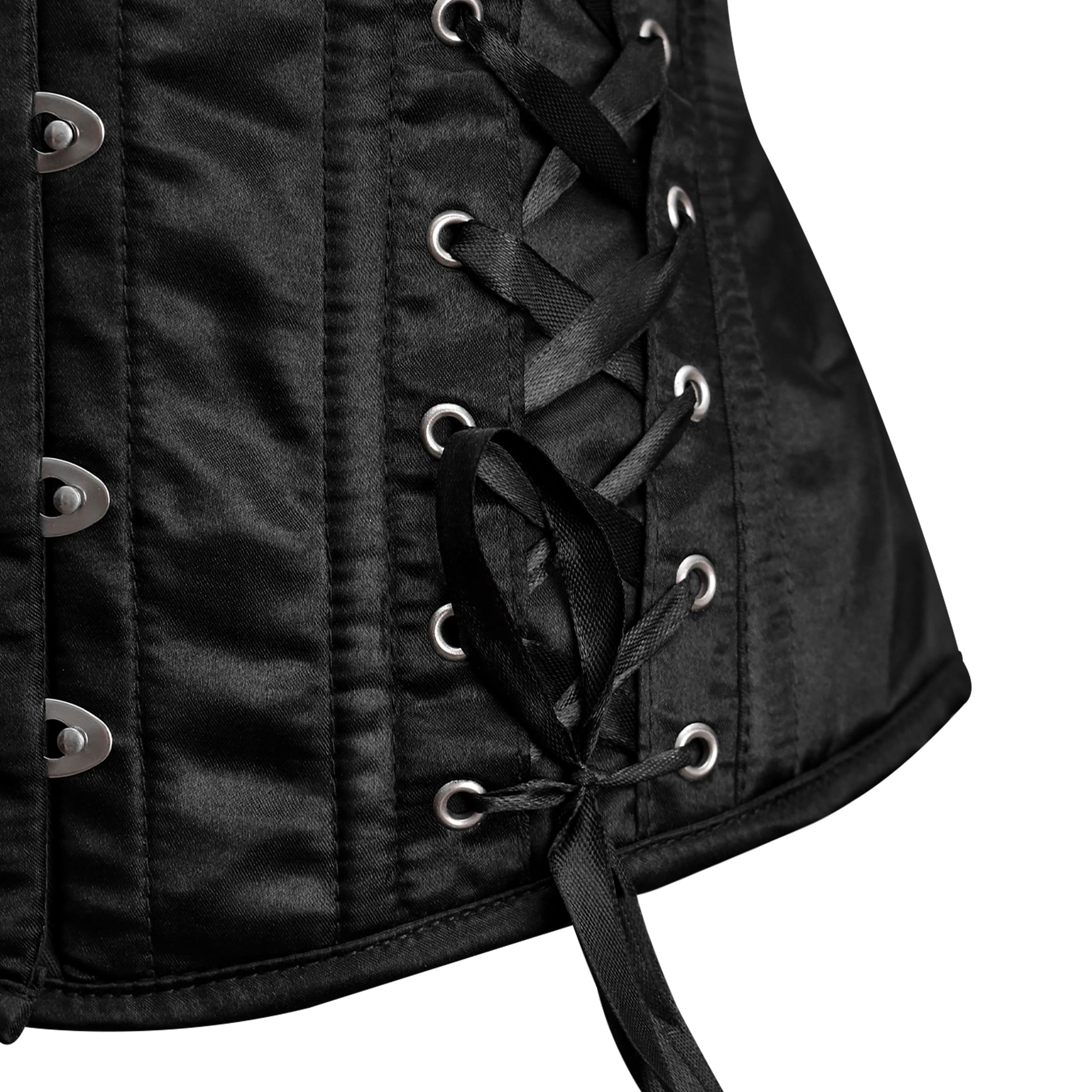 Black Satin Corset Top