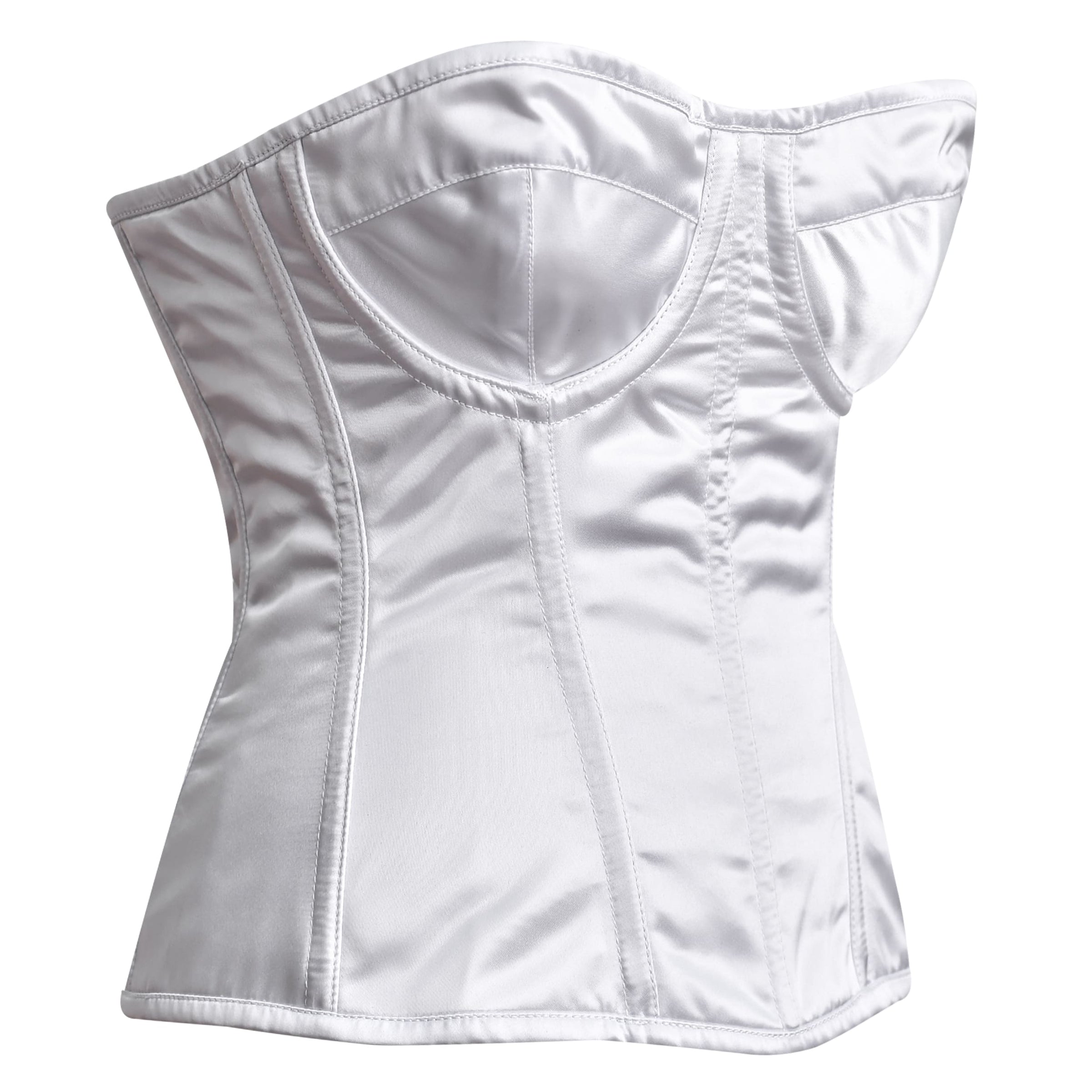 White Satin corset top
