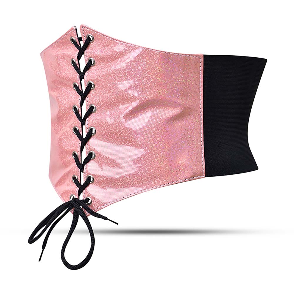 Pink Waist Cincher - Under bust corset belt