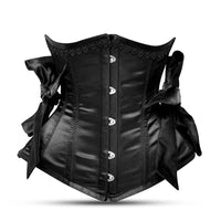 Black satin corset top