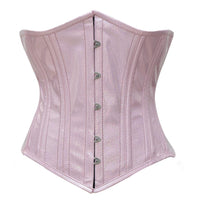 Pink leather corset top