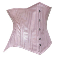 Pink leather corset top