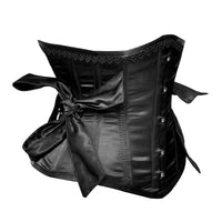Black satin corset top
