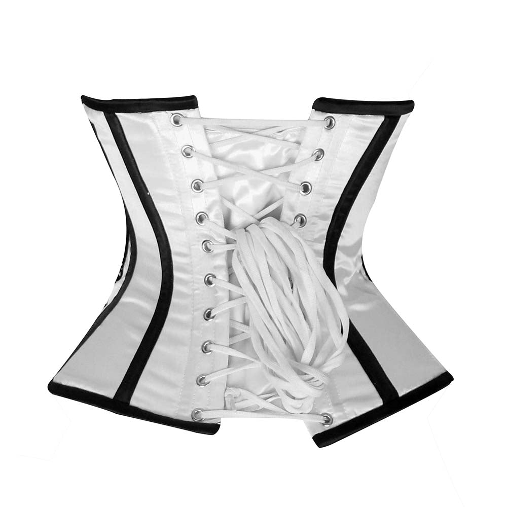 Black and White Satin Corset