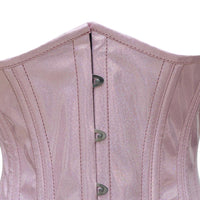 Pink leather corset top