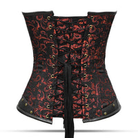 Red and black steampunk corset