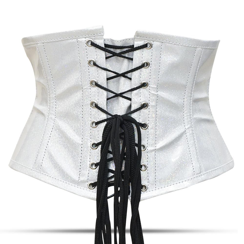 Shiny White Waist Cincher