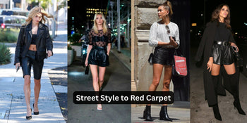 Women Celebrities Who Wear Leather Shorts: Street Style to Red Carpet