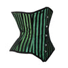 Green Brocade corset top - Under Bust Corset