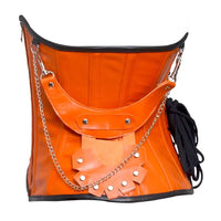 Orange corset top with Stylish Phone Holder