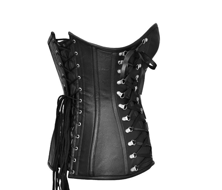 Black steampunk corset - Over The Bust Corset