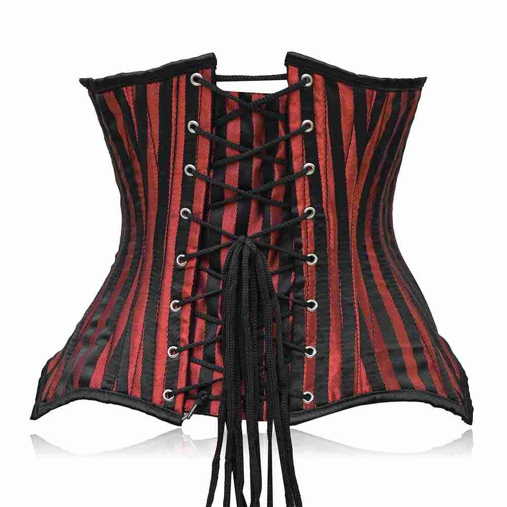 Black lace up corset - Under bust Lacemade corset