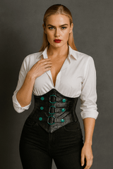 Short Torso Black Corset Belt - Waist Trainer