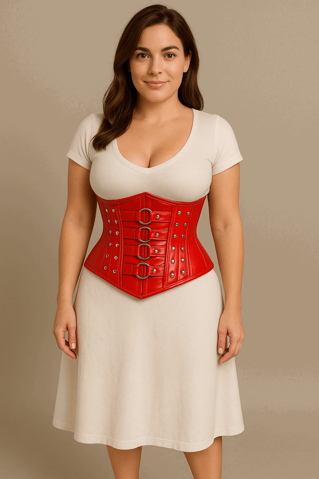 Plus Size Red Under bust Corset Top