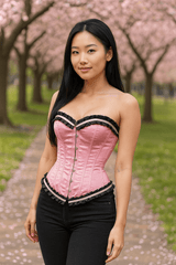 Hot Pink Overbust corset top - Lacemade Corset