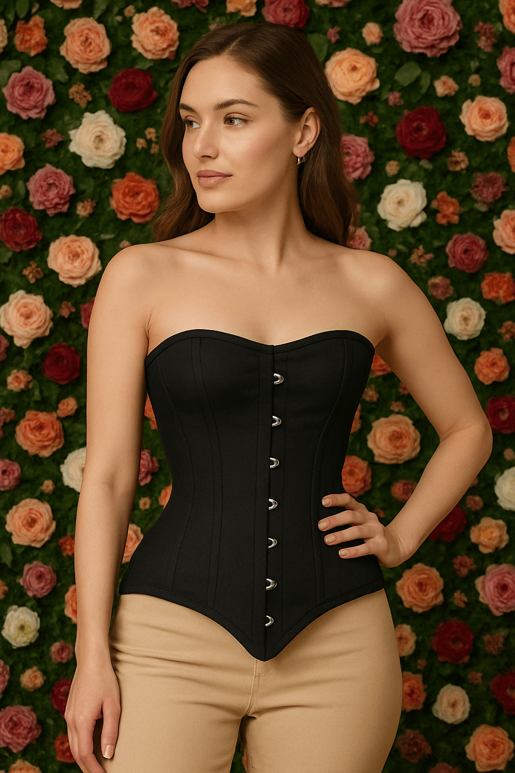 Black Authentic Cotton Over bust Training Corset – Miss Leather Online