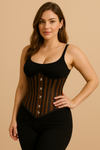 Green Brocade corset top - Under Bust Corset