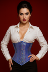 Light Blue Shiny corset -  Lacemade Corset