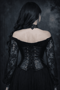 Purple Short torso corset Belt - waist cincher