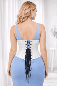 Shiny White  Short torso Waist Trainer