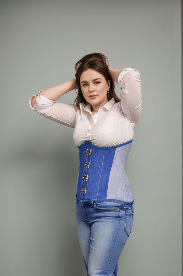 Plus size denim corset top -  Under Bust Corset