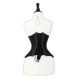 Black lace up corset - Under bust Lacemade corset