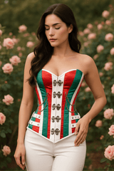 Multi Color satin corset top - Laced Corset