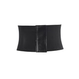 Plus Size Black  Leather Lace-up Corset Belt