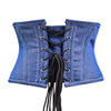 Blue Denim Waist Cincher – Waist Trainer Corset with Front Zip