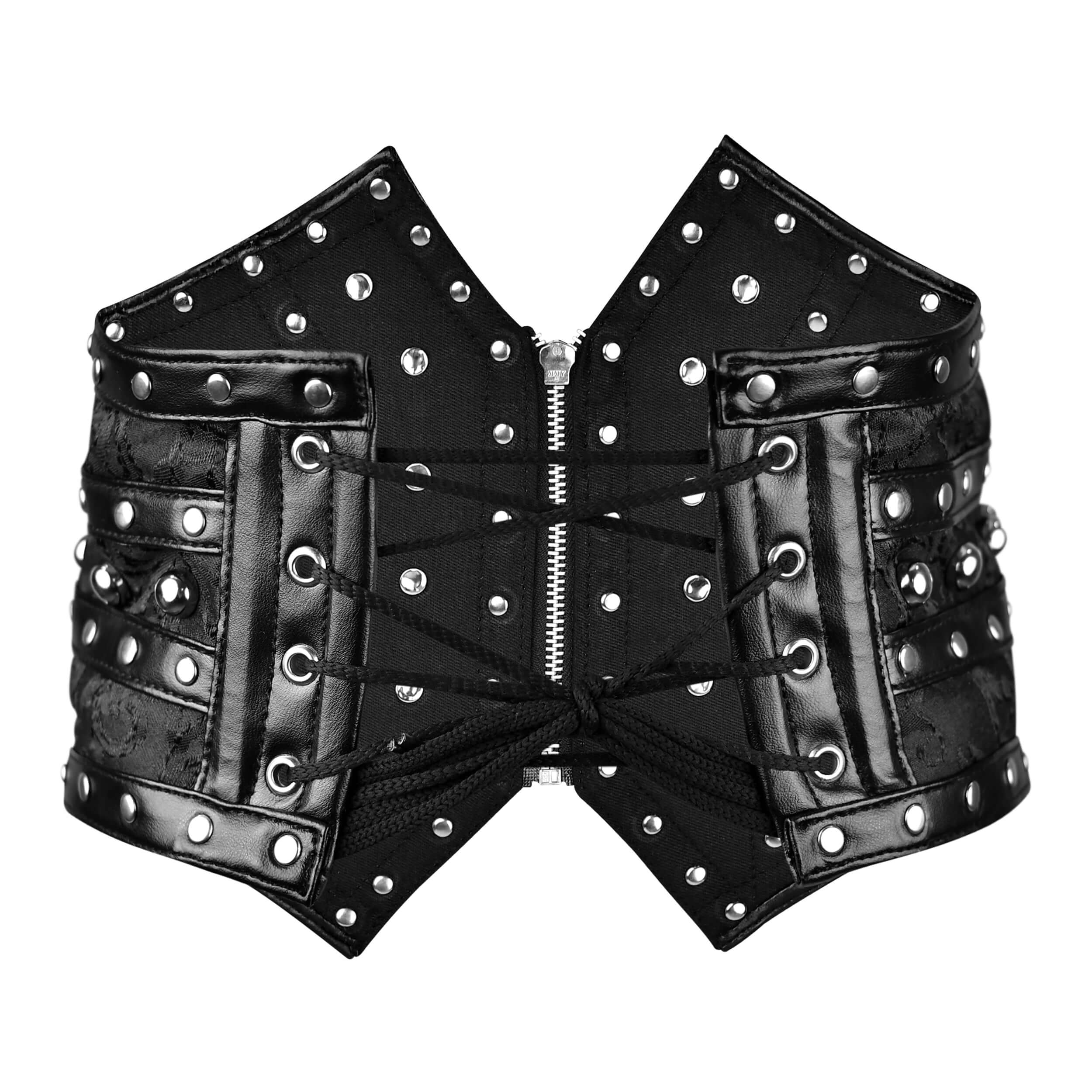 Black Corset Belt with Front Zipper - Waist Trainers – Miss