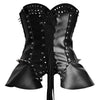 Black Leather  corset top 