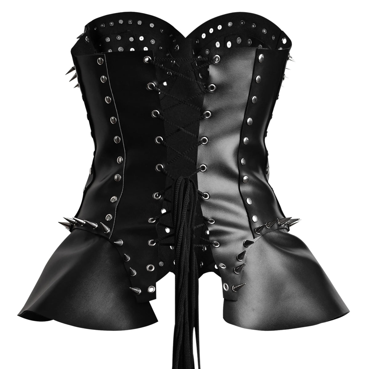 Black Leather  corset top 