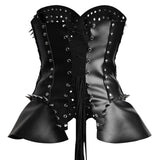 Black Leather  corset top 