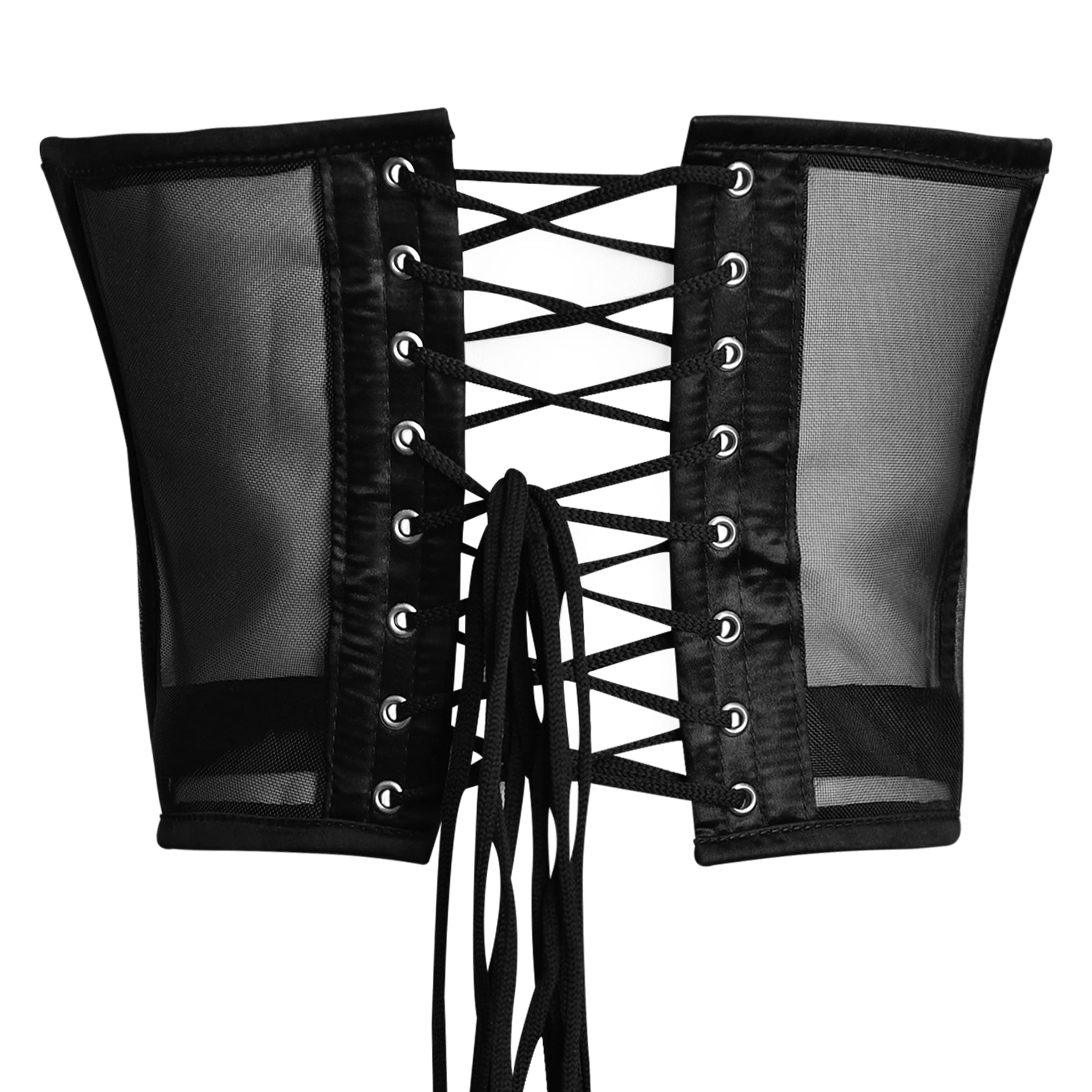 Black Mesh Corset Top