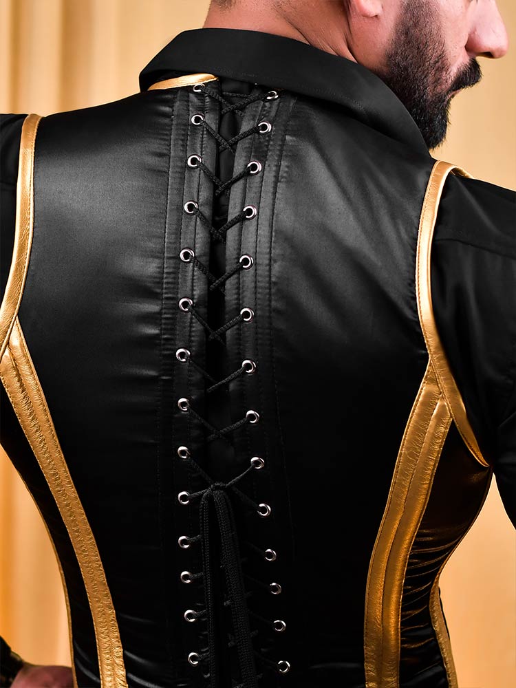 Male corset vest
