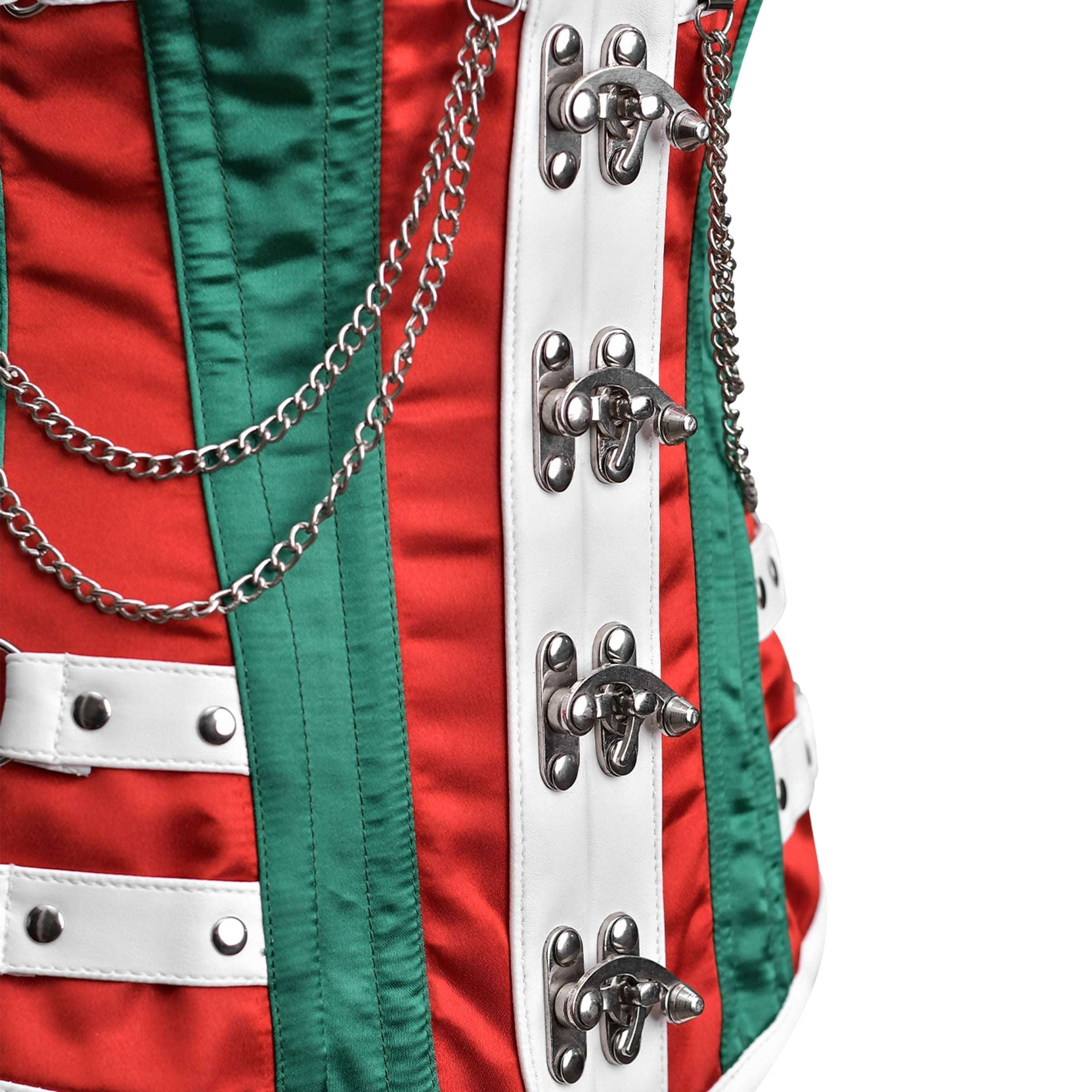 Multi Color Steampunk corset Top - Laced Corset